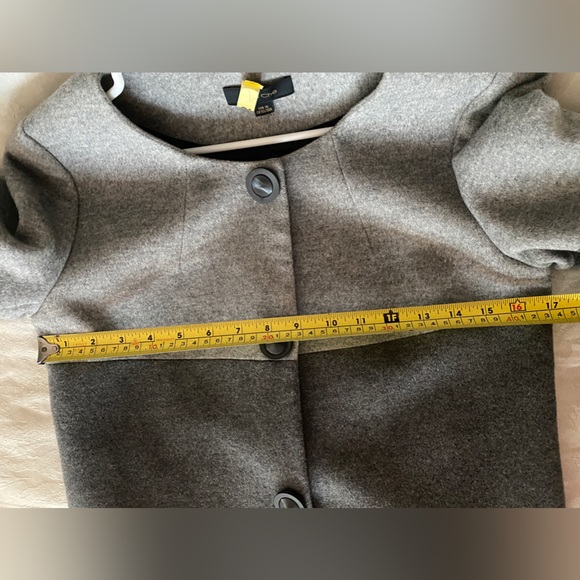 Colorblock wool coat Jacket Grey/black. Size S. cleaned professionally - Picture 11 of 12